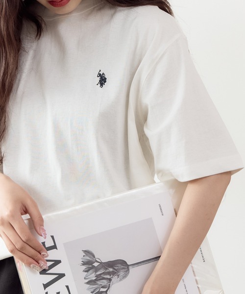 ROOPTOKYO(ループトウキョウ)の「U.S. POLO ASSN./ユーエスポロアッスン クルーショートスリーブ刺繍Tシャツ(Tシャツ/カットソー・メンズ・ダークグリーン/ホワイト・M/S/L/LL)」の1枚目の写真