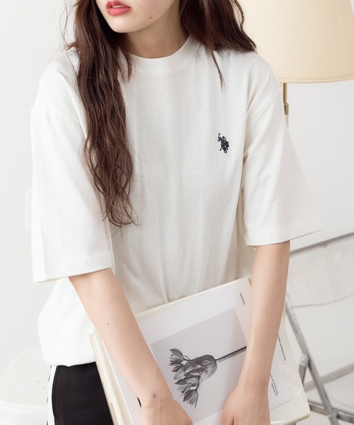 ROOPTOKYO(ループトウキョウ)の「U.S. POLO ASSN./ユーエスポロアッスン クルーショートスリーブ刺繍Tシャツ(Tシャツ/カットソー・メンズ・ダークグリーン/ホワイト・M/S/L/LL)」の15枚目の写真