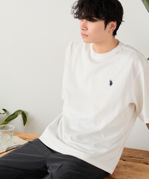 ROOPTOKYO(ループトウキョウ)の「U.S. POLO ASSN./ユーエスポロアッスン クルーショートスリーブ刺繍Tシャツ(Tシャツ/カットソー・メンズ・ダークグリーン/ホワイト・M/S/L/LL)」の11枚目の写真