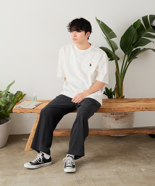 ROOPTOKYO(ループトウキョウ)の「U.S. POLO ASSN./ユーエスポロアッスン クルーショートスリーブ刺繍Tシャツ(Tシャツ/カットソー・メンズ・ダークグリーン/ホワイト・M/S/L/LL)」の12枚目の写真