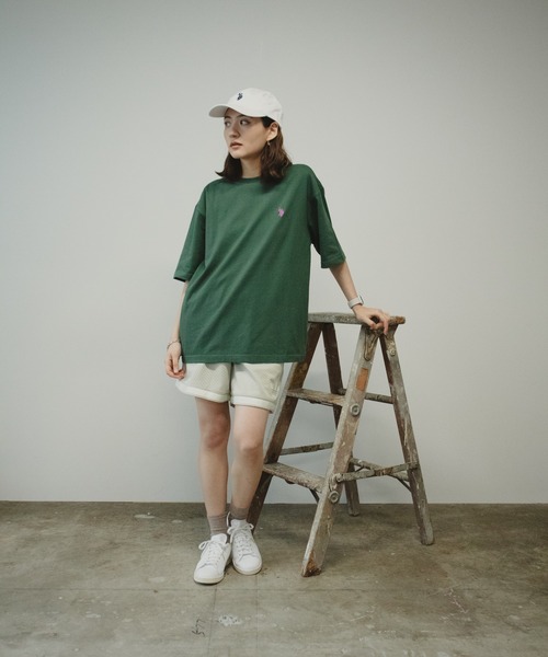 ROOPTOKYO(ループトウキョウ)の「U.S. POLO ASSN./ユーエスポロアッスン クルーショートスリーブ刺繍Tシャツ(Tシャツ/カットソー・メンズ・ダークグリーン/ホワイト・M/S/L/LL)」の5枚目の写真