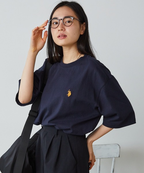 ROOPTOKYO(ループトウキョウ)の「U.S. POLO ASSN./ユーエスポロアッスン クルーショートスリーブ刺繍Tシャツ(Tシャツ/カットソー・メンズ・ダークグリーン/ホワイト・M/S/L/LL)」の7枚目の写真