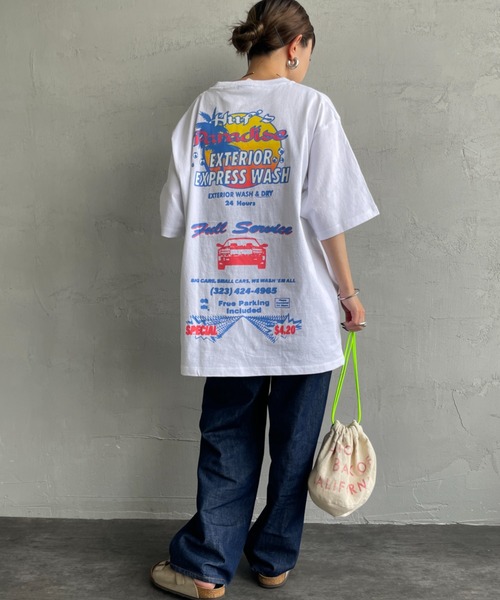 【HUF】バッグプリントTシャツ HUF/ハフ] FULL SERVICE バックプリント ショートスリーブT
