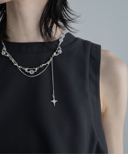 VACANCY（ヴァカンシー）の「サイドリボンシアー配色タンクブラウス/SETUP（シャツ/ブラウス・レディース・ブラック/グレー・FREE）」の15枚目の写真