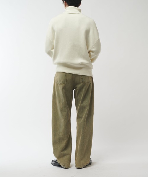 Lui's（ルイス）の「ウォッシャブルBIGニットタートル（ニット/セーター・メンズ・ブラウン/ホワイト/チャコールグレー/ブラック・FREE）」の6枚目の写真