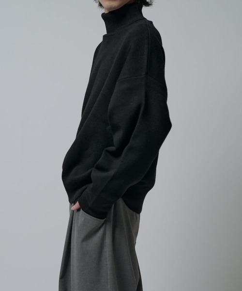 Lui's（ルイス）の「ウォッシャブルBIGニットタートル（ニット/セーター・メンズ・ブラウン/ホワイト/チャコールグレー/ブラック・FREE）」の19枚目の写真