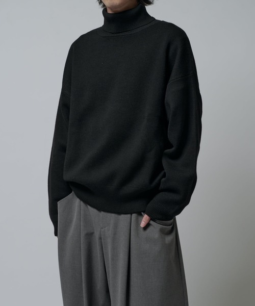 Lui's（ルイス）の「ウォッシャブルBIGニットタートル（ニット/セーター・メンズ・ブラウン/ホワイト/チャコールグレー/ブラック・FREE）」の16枚目の写真