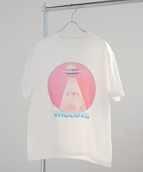 B.C STOCK(ベーセーストック)の「【WEB+一部店舗限定】モコゾウ x ハーハフー UFO TEE(Tシャツ/カットソー・レディース・ホワイト/ブラック系その他・FREE)」の2枚目の写真