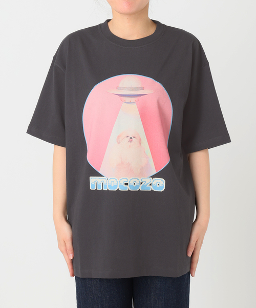 B.C STOCK(ベーセーストック)の「【WEB+一部店舗限定】モコゾウ x ハーハフー UFO TEE(Tシャツ/カットソー・レディース・ホワイト/ブラック系その他・FREE)」の8枚目の写真