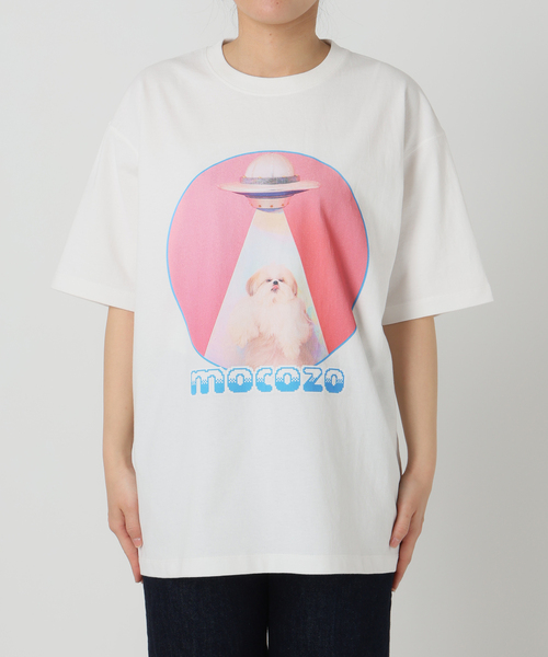 B.C STOCK(ベーセーストック)の「【WEB+一部店舗限定】モコゾウ x ハーハフー UFO TEE(Tシャツ/カットソー・レディース・ホワイト/ブラック系その他・FREE)」の5枚目の写真