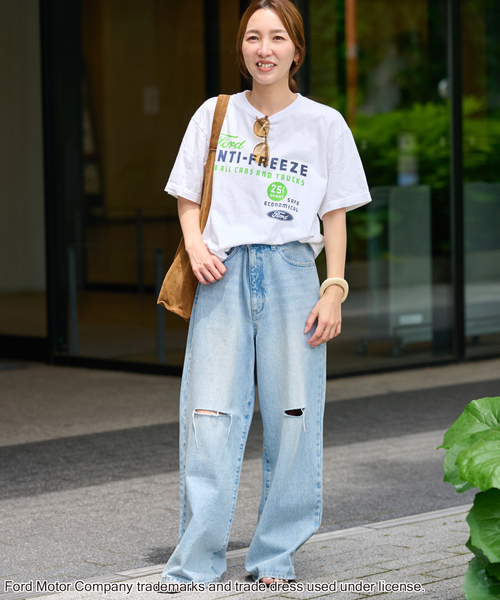 GOOD ROCK SPEED(グッドロックスピード)の「別注【GOOD ROCK SPEED】FORD TEE:Tシャツ(Tシャツ/カットソー・レディース・ホワイト/ブラック系その他・MEDIUM)」の9枚目の写真