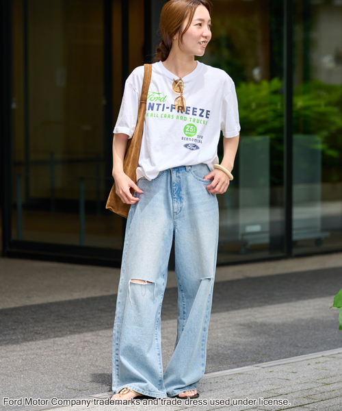GOOD ROCK SPEED(グッドロックスピード)の「別注【GOOD ROCK SPEED】FORD TEE:Tシャツ(Tシャツ/カットソー・レディース・ホワイト/ブラック系その他・MEDIUM)」の10枚目の写真
