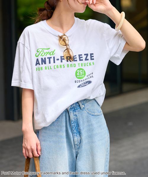 GOOD ROCK SPEED(グッドロックスピード)の「別注【GOOD ROCK SPEED】FORD TEE:Tシャツ(Tシャツ/カットソー・レディース・ホワイト/ブラック系その他・MEDIUM)」の13枚目の写真
