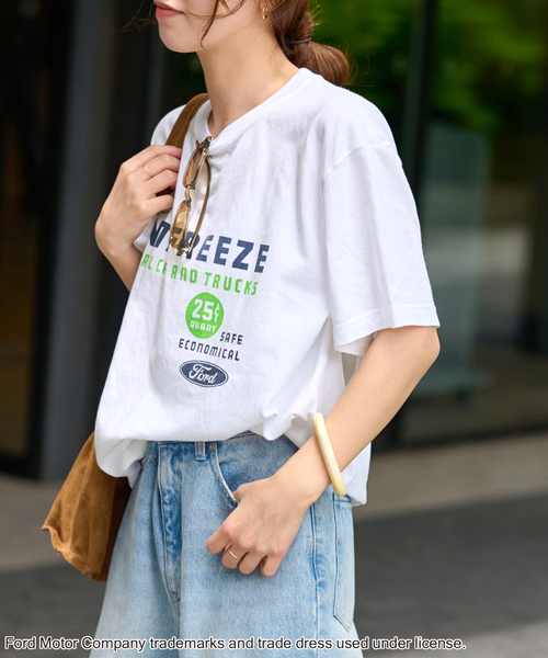 GOOD ROCK SPEED(グッドロックスピード)の「別注【GOOD ROCK SPEED】FORD TEE:Tシャツ(Tシャツ/カットソー・レディース・ホワイト/ブラック系その他・MEDIUM)」の15枚目の写真