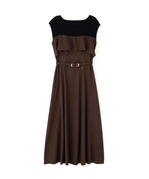 PROPORTION BODY DRESSING(プロポーションボディドレッシング)の「ニットドッキングレイヤード風ワンピース / 1215240703(ワンピース・レディース・カーキ/ブラウン・MEDIUM/P/S)」の3枚目の写真