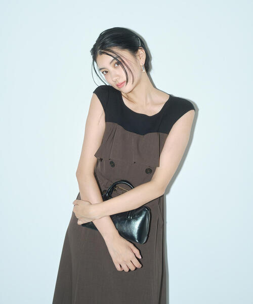 PROPORTION BODY DRESSING(プロポーションボディドレッシング)の「ニットドッキングレイヤード風ワンピース / 1215240703(ワンピース・レディース・カーキ/ブラウン・MEDIUM/P/S)」の5枚目の写真