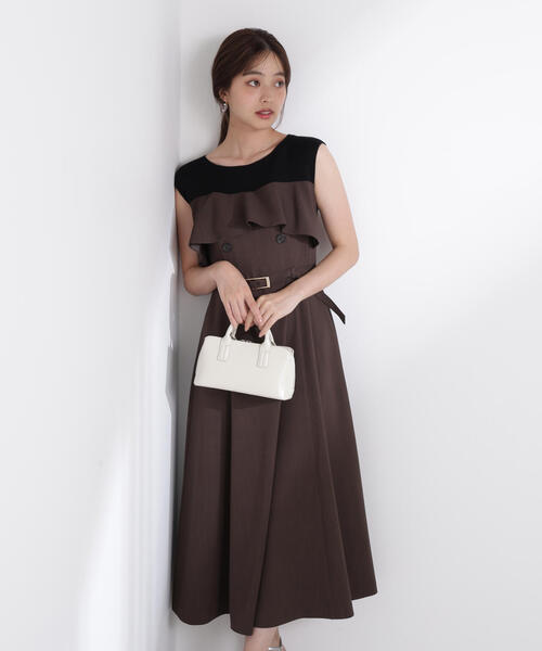 PROPORTION BODY DRESSING(プロポーションボディドレッシング)の「ニットドッキングレイヤード風ワンピース / 1215240703(ワンピース・レディース・カーキ/ブラウン・MEDIUM/P/S)」の9枚目の写真