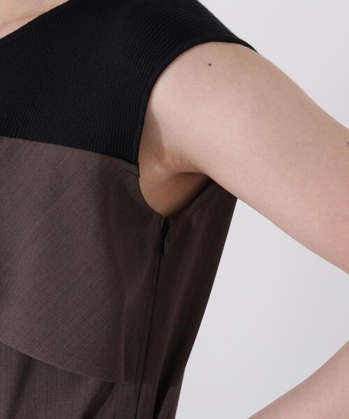 PROPORTION BODY DRESSING(プロポーションボディドレッシング)の「ニットドッキングレイヤード風ワンピース / 1215240703(ワンピース・レディース・カーキ/ブラウン・MEDIUM/P/S)」の18枚目の写真