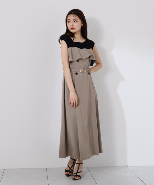 PROPORTION BODY DRESSING(プロポーションボディドレッシング)の「ニットドッキングレイヤード風ワンピース / 1215240703(ワンピース・レディース・カーキ/ブラウン・MEDIUM/P/S)」の20枚目の写真