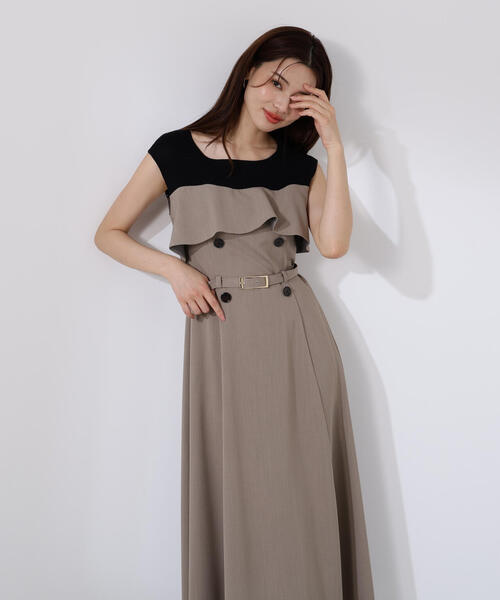 PROPORTION BODY DRESSING(プロポーションボディドレッシング)の「ニットドッキングレイヤード風ワンピース / 1215240703(ワンピース・レディース・カーキ/ブラウン・MEDIUM/P/S)」の22枚目の写真