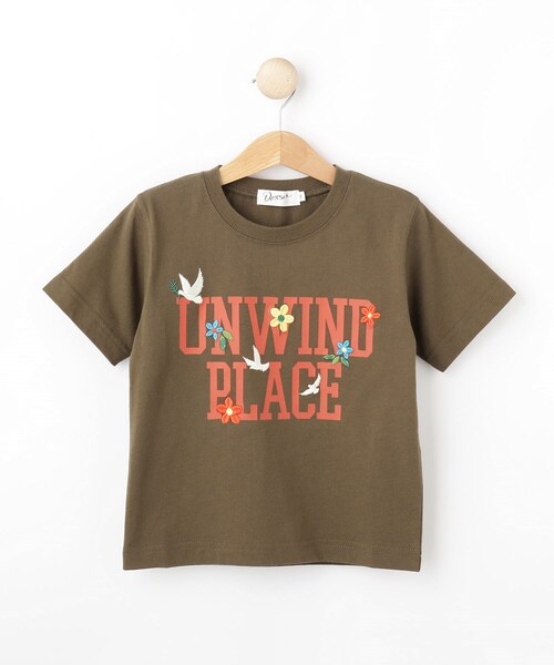 Dessin（デッサン）の「【リンクコーデ】オーガニックコットンTシャツ（Tシャツ/カットソー・キッズ・ホワイト/ダークブラウン/イエロー系その他・10/11/13/14/12）」の2枚目の写真