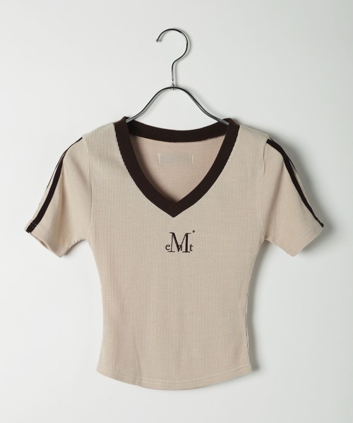 tシャツ MUCENT／トラックラインT レディース MUCENT／トラックラインT（Tシャツ/カットソー）｜MUCENT
