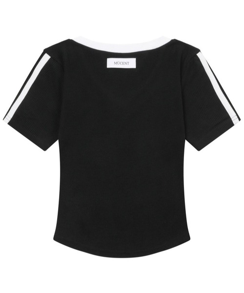 tシャツ MUCENT／トラックラインT レディース MUCENT／トラックラインT（Tシャツ/カットソー）｜MUCENT