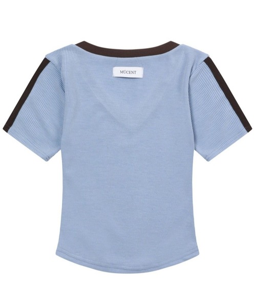tシャツ MUCENT／トラックラインT レディース MUCENT／トラックラインT（Tシャツ/カットソー）｜MUCENT