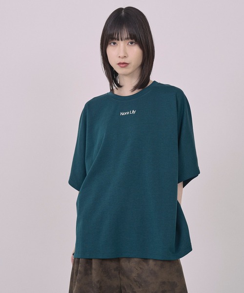 Nora Lily(ノラリリー)の「【Nora Lily】Embroidery Heritage Logo Ease Tee(Tシャツ/カットソー・メンズ・ブラック/ホワイト/グリーン/ネイビー・FREE)」の5枚目の写真