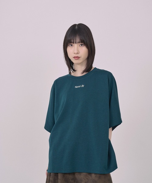 Nora Lily(ノラリリー)の「【Nora Lily】Embroidery Heritage Logo Ease Tee(Tシャツ/カットソー・メンズ・ブラック/ホワイト/グリーン/ネイビー・FREE)」の9枚目の写真