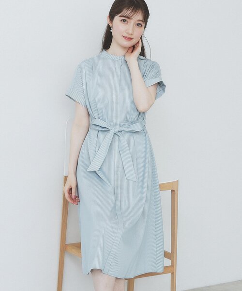 セール】hunch ストライプ柄シャツワンピース（シャツワンピース