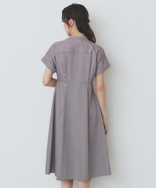 レインボー ワンピース ストライプ パフスリーブ 春 48dabae516f9a2b4c25888f238df1c