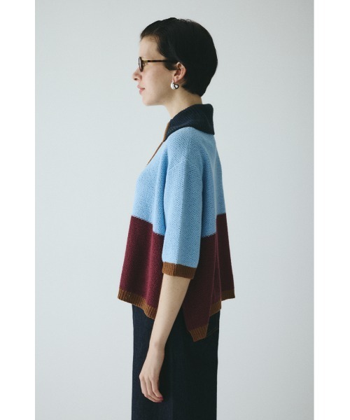 美品✨　ENFOLD BI-COLOR PULLOVER ニット　長袖　ウール ENFOLD】Collaboration MIX KNIT PULLOVERニット｜KEITAMARUYAMA