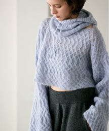 WALANCE（ワランス）の「wool mohair cable balaclava（ニットキャップ/ビーニー）」