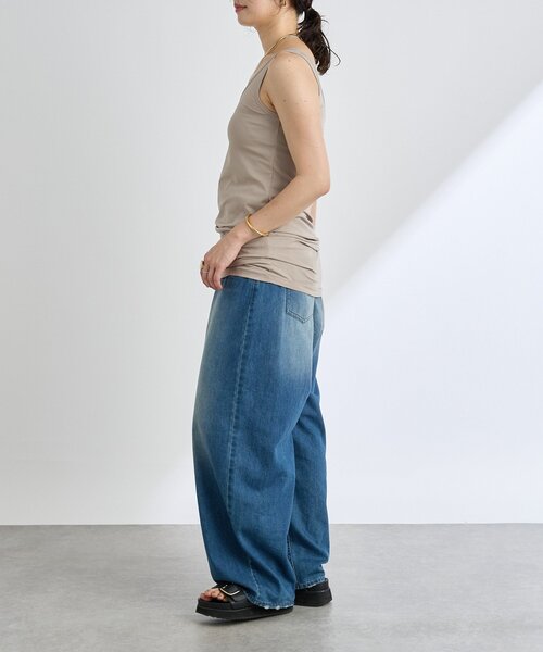 RIVE DROITE（リヴドロワ）の「MYSELFbyRD/LONG TANK SLIP（キャミソール・レディース・ベージュ/ブラック・FREE）」の16枚目の写真