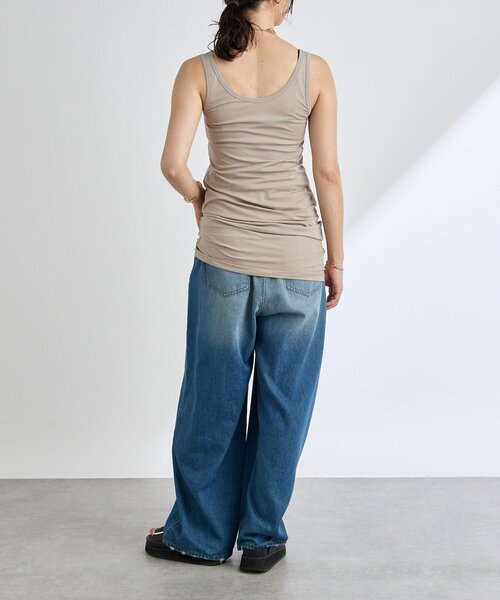 RIVE DROITE（リヴドロワ）の「MYSELFbyRD/LONG TANK SLIP（キャミソール・レディース・ベージュ/ブラック・FREE）」の15枚目の写真