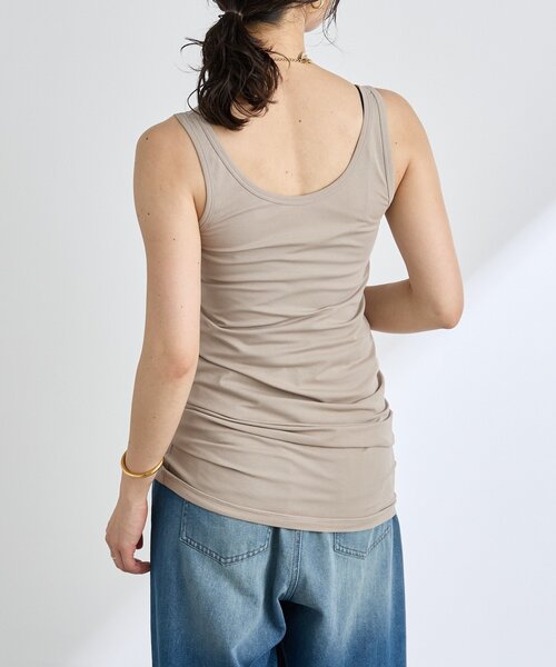 RIVE DROITE（リヴドロワ）の「MYSELFbyRD/LONG TANK SLIP（キャミソール・レディース・ベージュ/ブラック・FREE）」の12枚目の写真