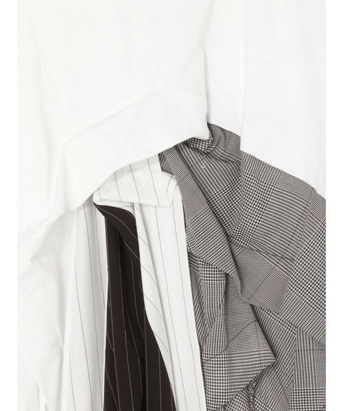 UN3D.（アンスリード）の「PATTERN MIX T-SH / パターンミックスTシャツ（Tシャツ/カットソー・レディース・ホワイト/ブラック・36/38）」の10枚目の写真