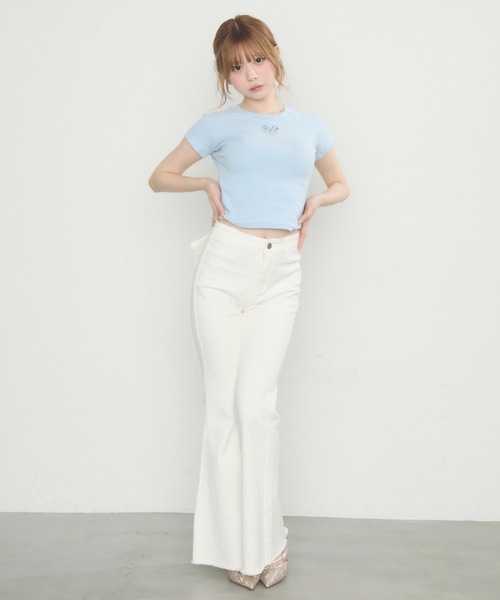 TITTY&CO.（ティティーアンドコー）の「バックリボンデニムパンツ（デニムパンツ・レディース・ホワイト/ブルー・MEDIUM/SMALL）」の17枚目の写真