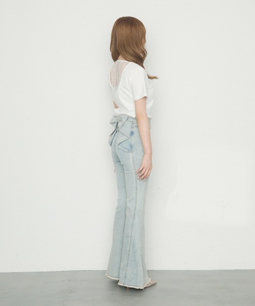 TITTY&CO.（ティティーアンドコー）の「バックリボンデニムパンツ（デニムパンツ・レディース・ホワイト/ブルー・MEDIUM/SMALL）」の10枚目の写真