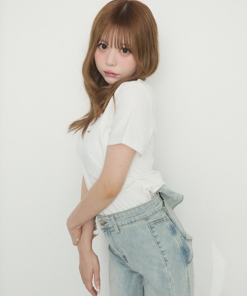 TITTY&CO.（ティティーアンドコー）の「バックリボンデニムパンツ（デニムパンツ・レディース・ホワイト/ブルー・MEDIUM/SMALL）」の11枚目の写真