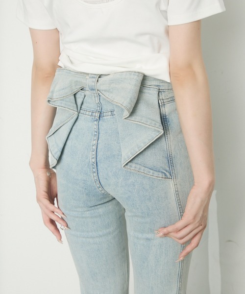 TITTY&CO.（ティティーアンドコー）の「バックリボンデニムパンツ（デニムパンツ・レディース・ホワイト/ブルー・MEDIUM/SMALL）」の15枚目の写真