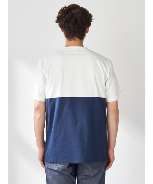 McGREGOR(マックレガー)の「リゾートTシャツ(切替デザイン)(Tシャツ/カットソー・メンズ・ネイビー/アイボリー・L/M/XL)」の5枚目の写真
