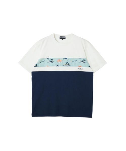 McGREGOR(マックレガー)の「リゾートTシャツ(切替デザイン)(Tシャツ/カットソー・メンズ・ネイビー/アイボリー・L/M/XL)」の9枚目の写真