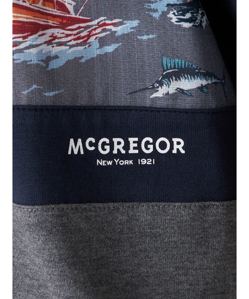 McGREGOR(マックレガー)の「リゾートTシャツ(切替デザイン)(Tシャツ/カットソー・メンズ・ネイビー/アイボリー・L/M/XL)」の12枚目の写真
