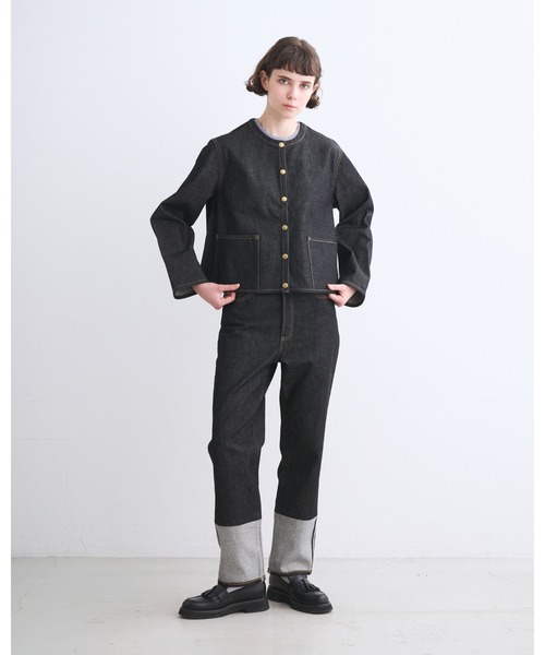 Traditional Weatherwear（トラディショナルウェザーウェア）の「ARKLEY A-LINE DENIM（ブルゾン・レディース・ブラック系その他・34/36/32）」の2枚目の写真