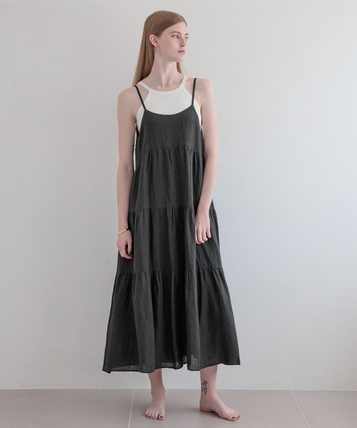 bijorie(ビジュリィ)の「【bijorie】ティアードキャミワンピ(ワンピース・レディース・クリーム/グレー/チャコール・FREE)」の19枚目の写真