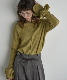 THE YOn | シュシュセットリップルトップス(Tシャツ/カットソー)