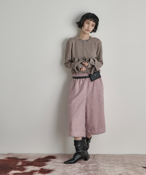 THE YOn(ザヨン)の「シュシュセットリップルトップス(Tシャツ/カットソー・レディース・オリーブ/グレイッシュベージュ/ブラック/アイボリー・FREE)」の7枚目の写真