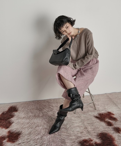 THE YOn(ザヨン)の「シュシュセットリップルトップス(Tシャツ/カットソー・レディース・オリーブ/グレイッシュベージュ/ブラック/アイボリー・FREE)」の10枚目の写真